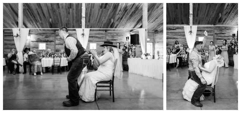 Garter Toss - Willow Lane Barn Wedding Reception