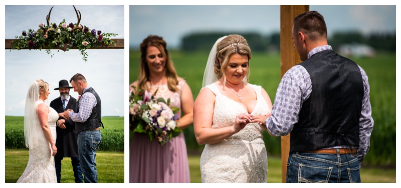 Olds Willow Lane Barn Wedding Ceremony Photographer