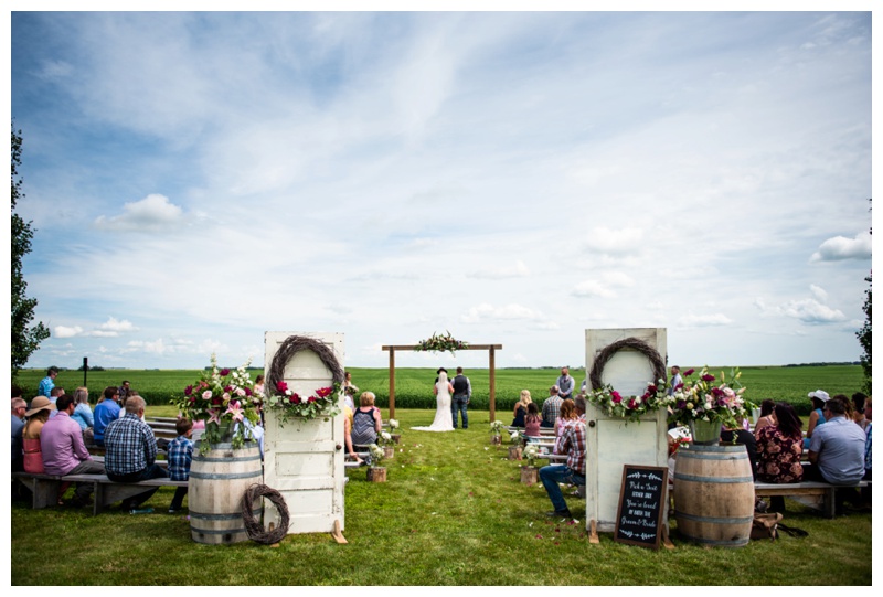 Olds Willow Lane Barn Wedding Ceremony Photography