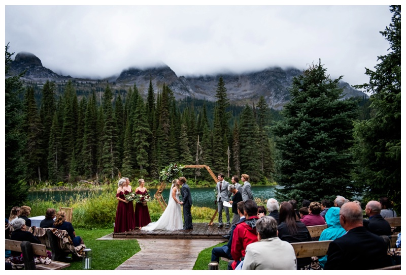 Island Lake Lodge Wedding Ceremony Photographers Fernie