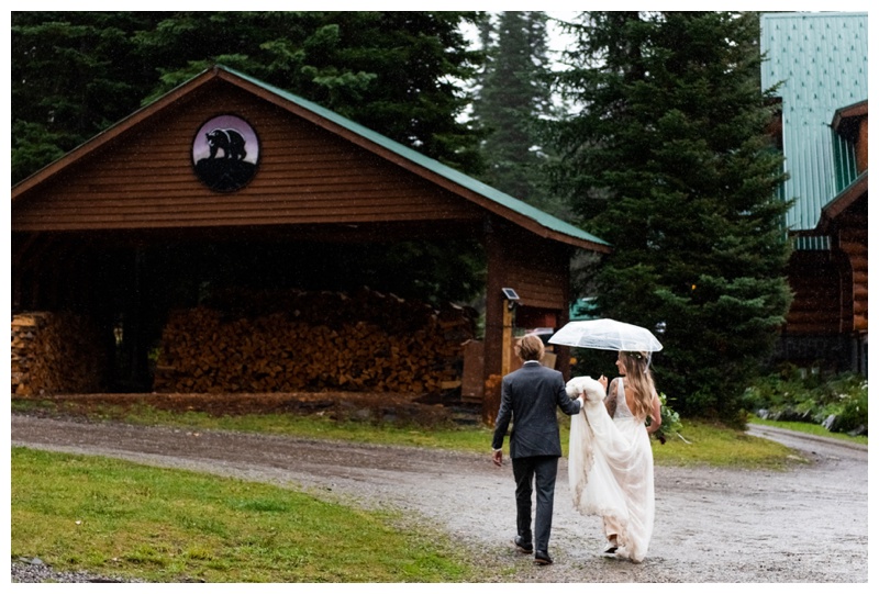 Island Lake Lodge Wedding Fernie BC- Bride & Groom