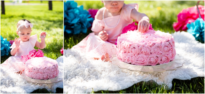 Calgary Cherry Blossom Cake Smash Photography