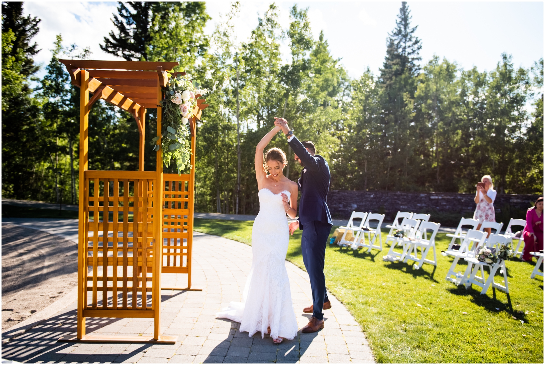 Calgary Azuridge Estate Hotel Wedding -Outdoor Reception First Dance
