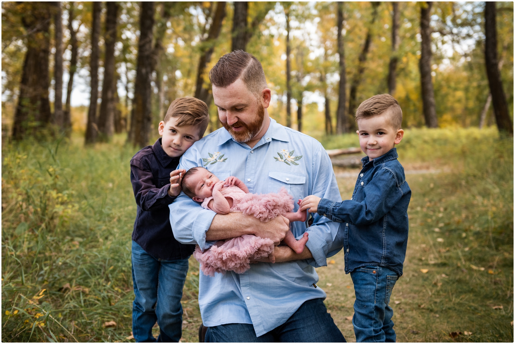 Calgary Outdoor Fall Lifestyle Newborn Photography