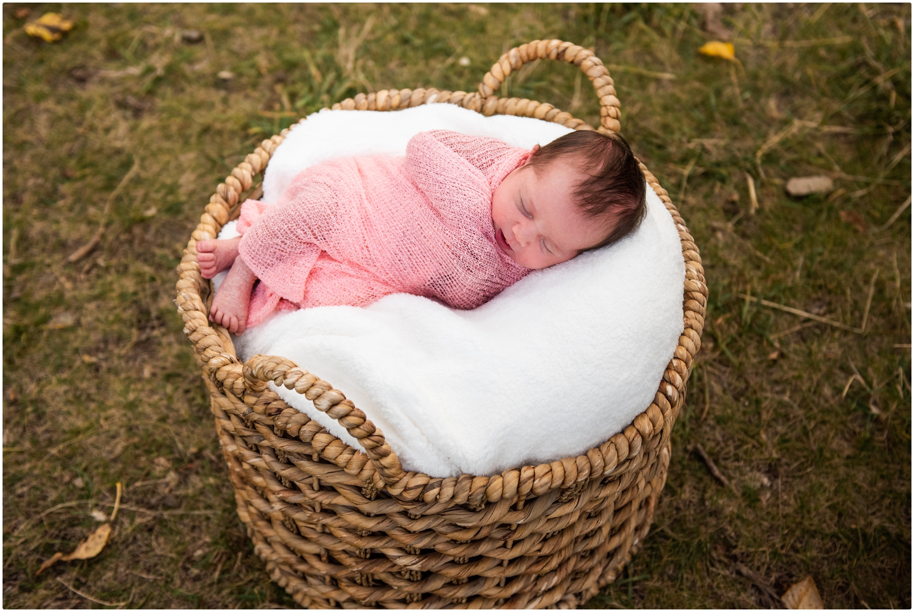 Calgary Outdoor Fall Newborn Session