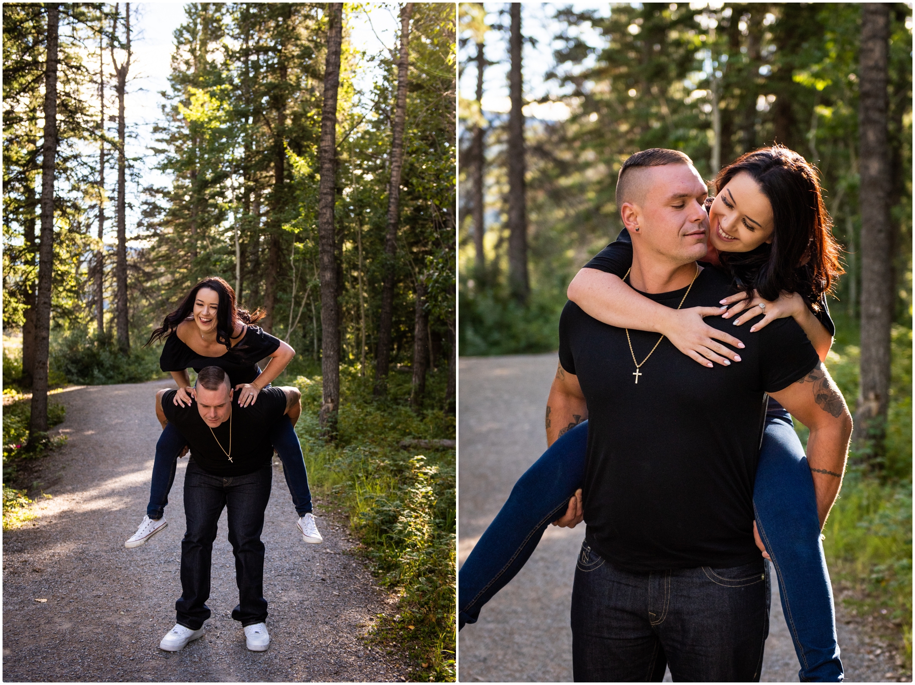 Elbow Falls Engagement Photographer