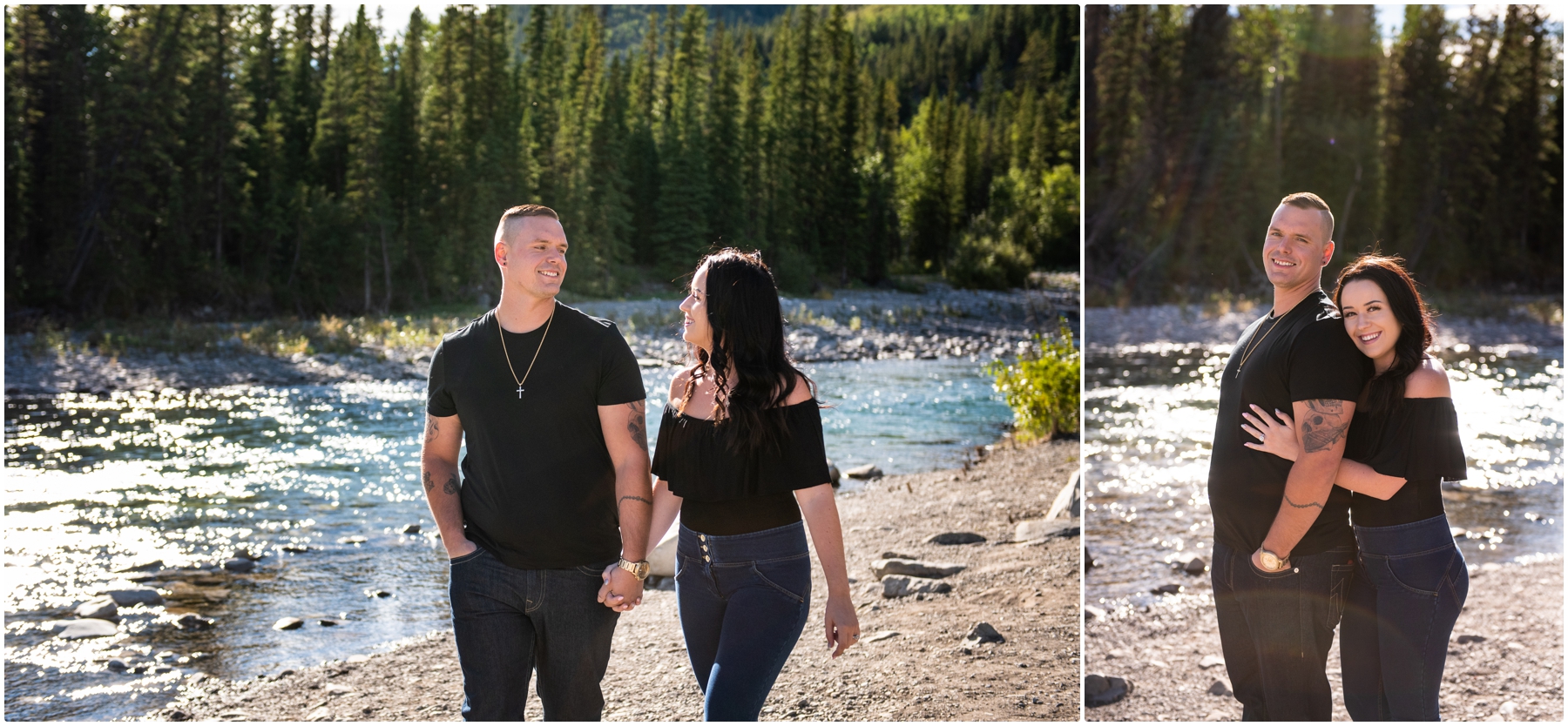 Elbow Falls Engagement Photos