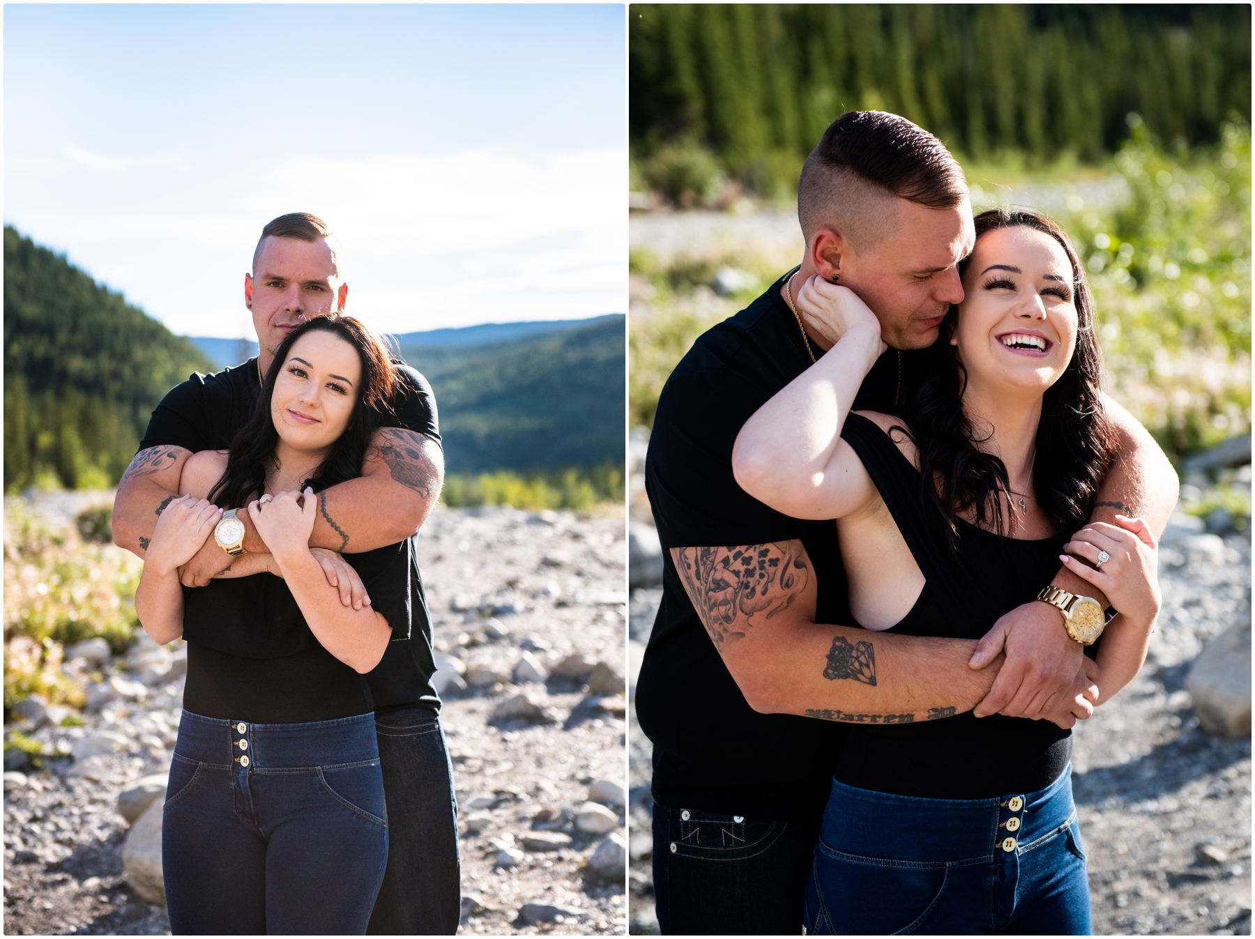 Kananaskis Elbow Falls Engagement Photographer