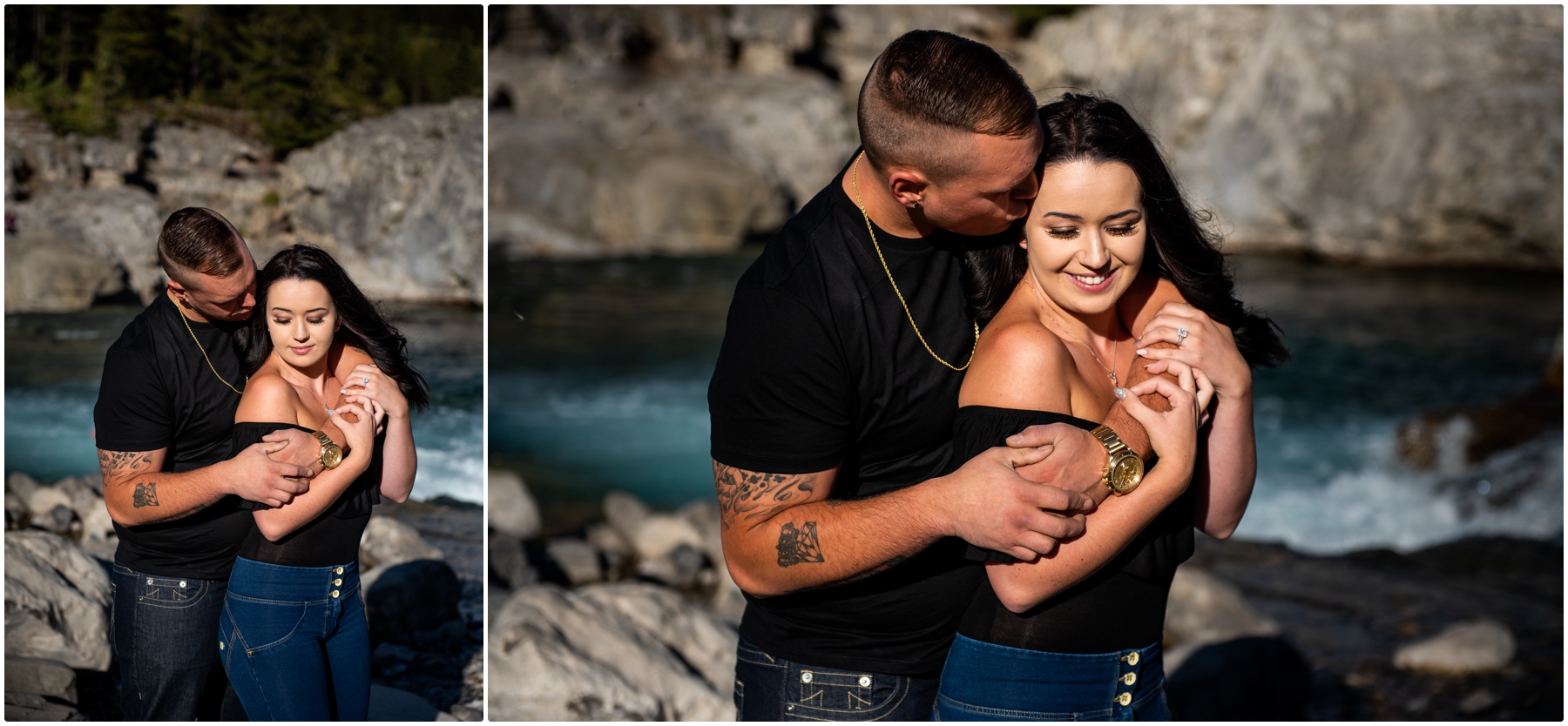 Kananaskis Elbow Falls Engagement Photography