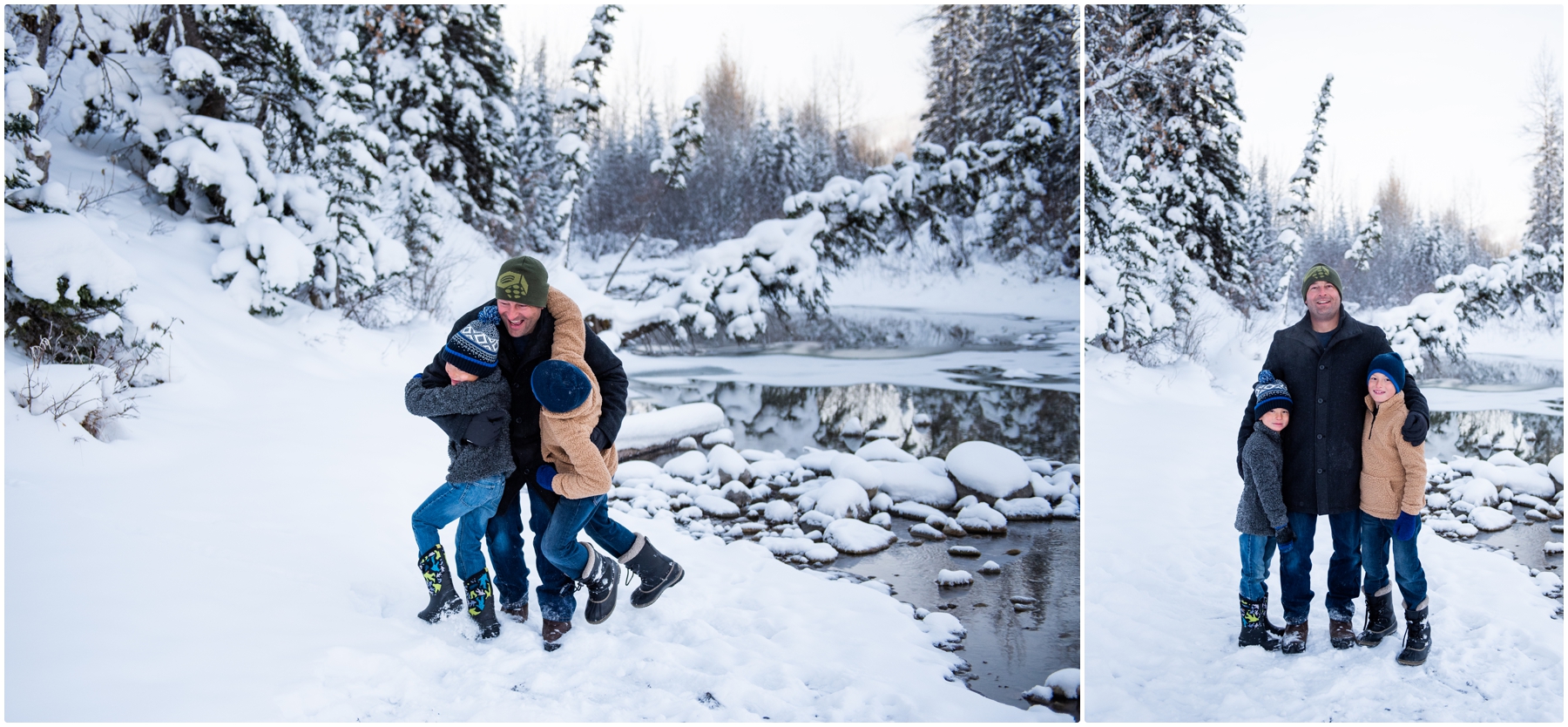 Winter Bragg Creek Family Photographers