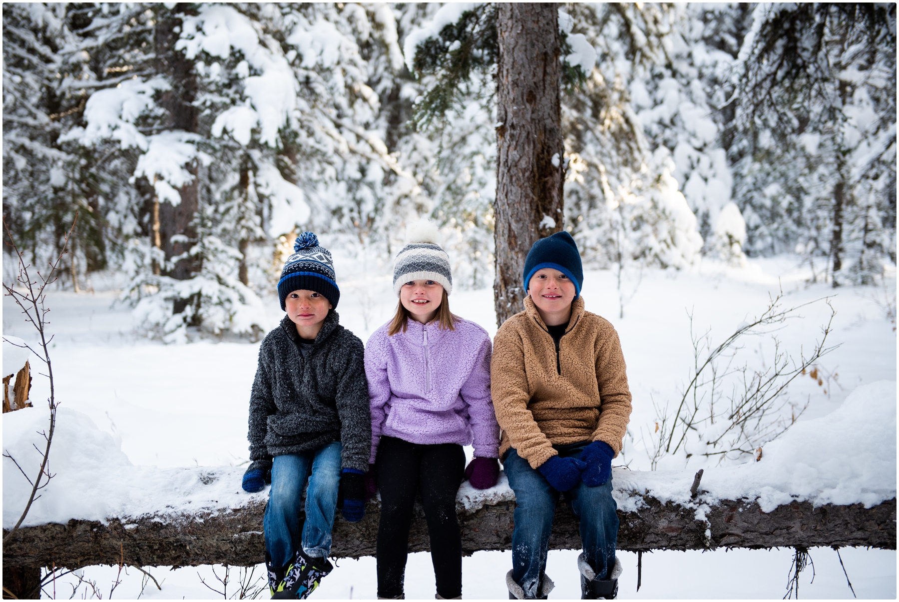 Winter Bragg Creek Family Photography