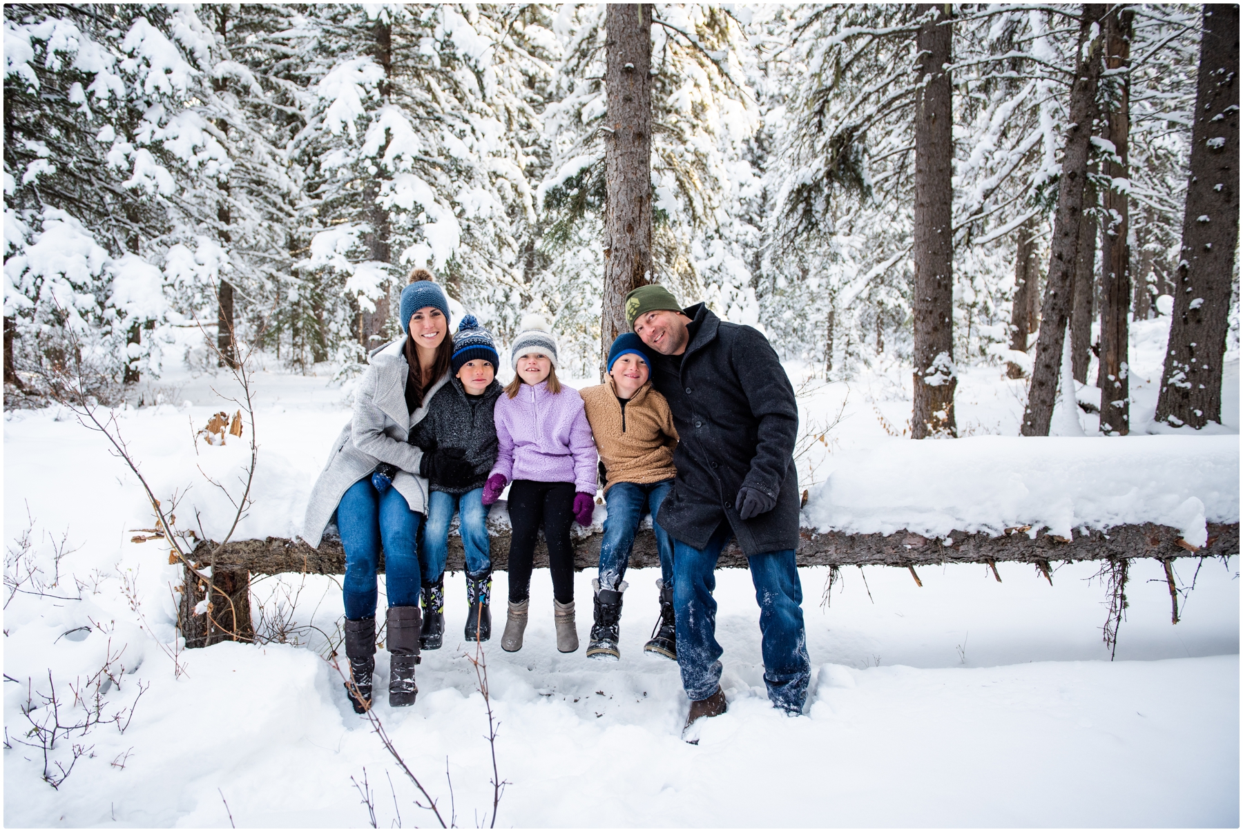 Winter Bragg Creek Family Photos