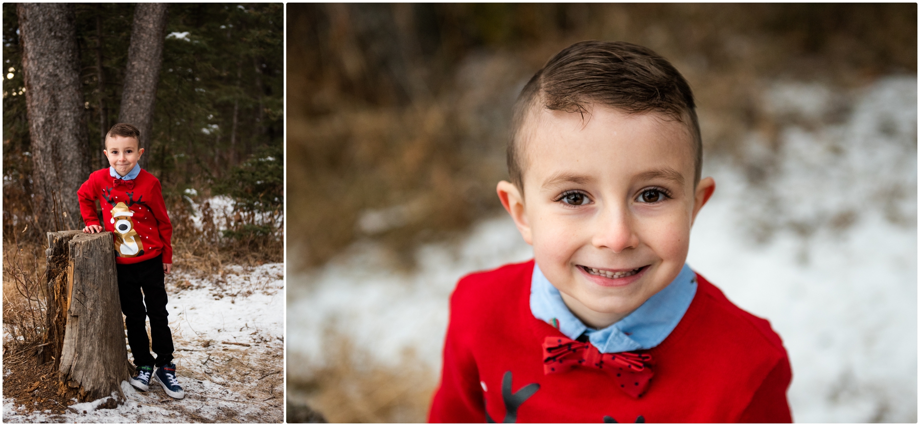 Calgary Alberta Winter Family Photography - Bebo Grove Fish Creek Park