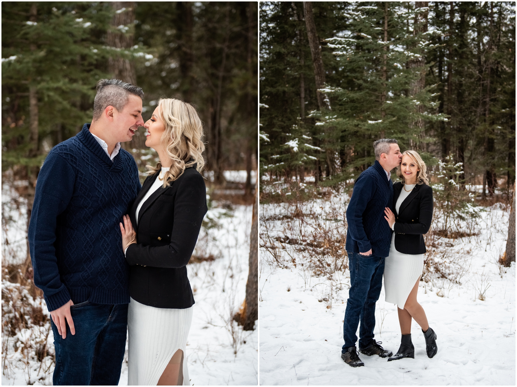 Calgary Winter Couple Photography - Fish Creek Park