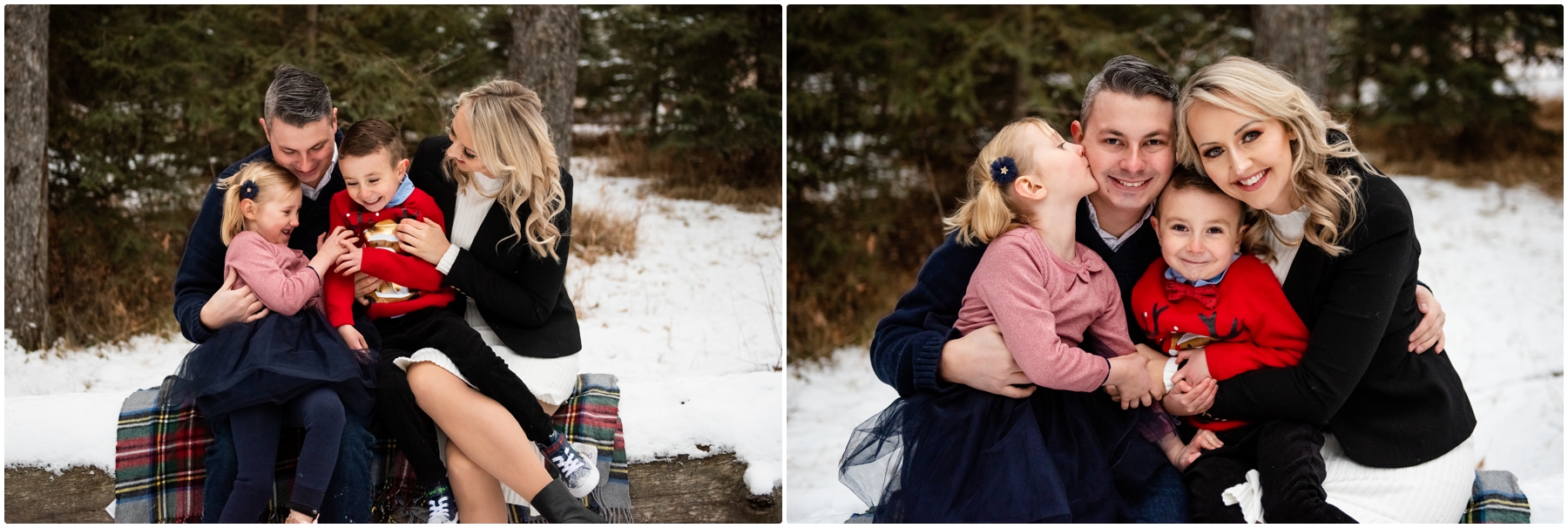 Calgary Winter Family Photographer - Bebo Grove Fish Creek Park.