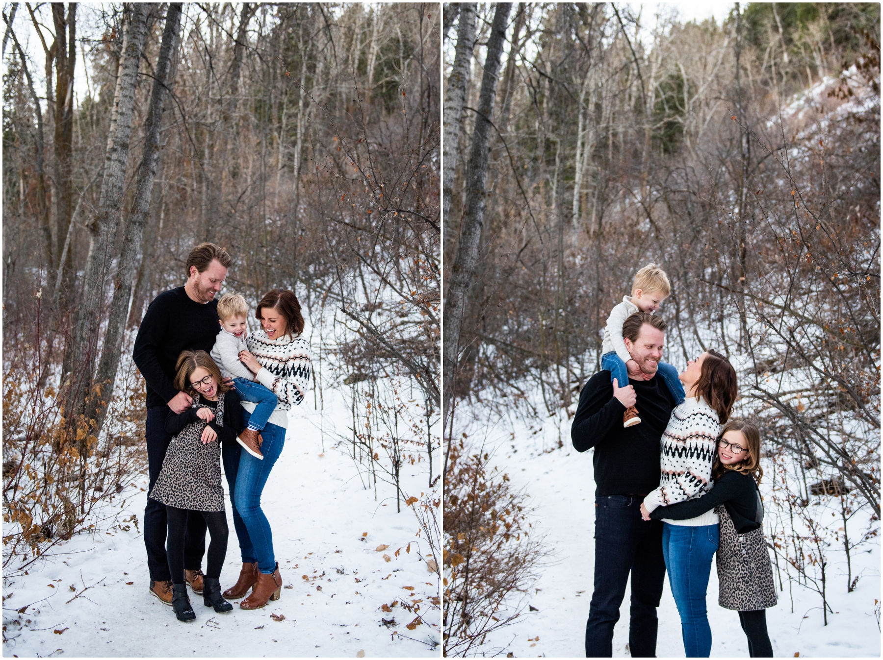 Winter Calgary Family Photographer - Edworthy Park