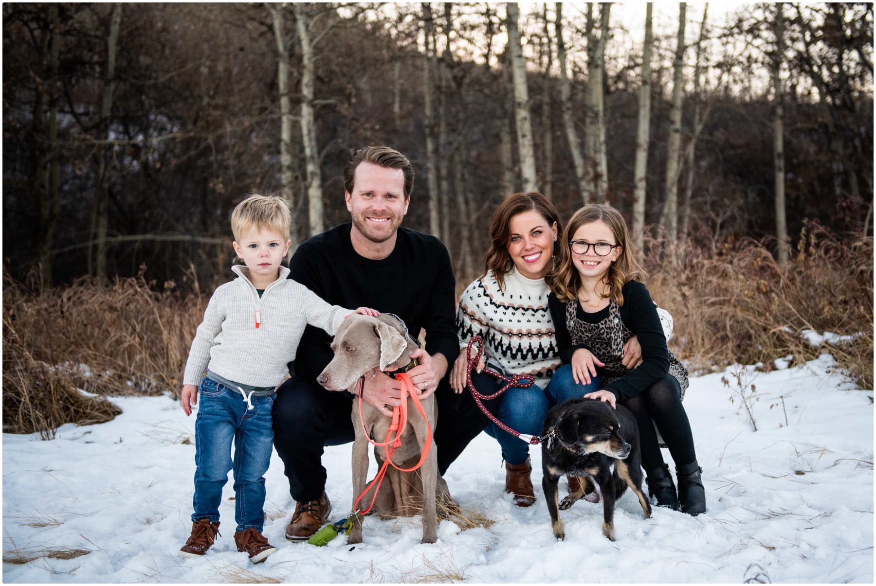 Winter Edworthy Park Family Photographer