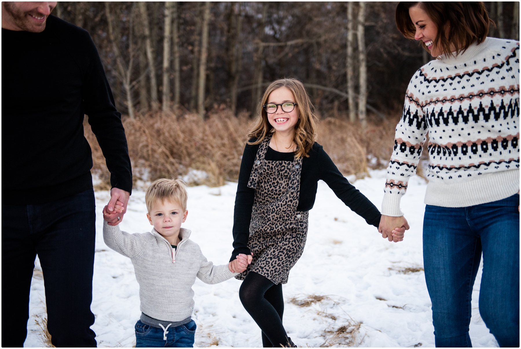 Winter Edworthy Park Family Photography