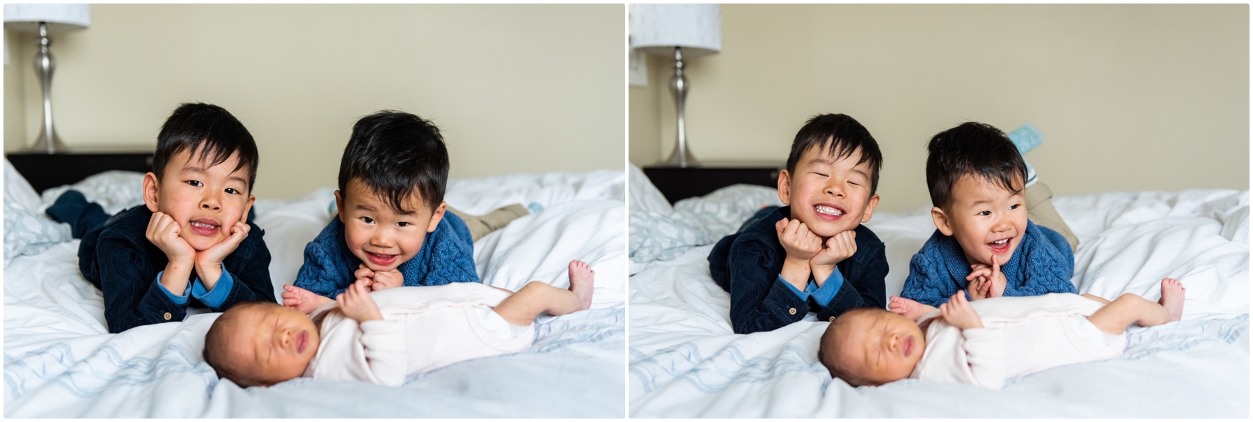 Family of 5 In Home Calgary Lifestyle Newborn Photographer