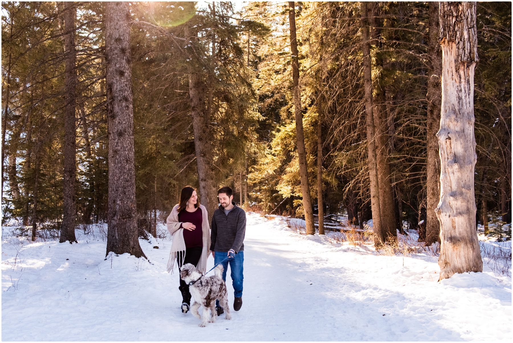 Calgary Winter Maternity Session Fish Creek Park