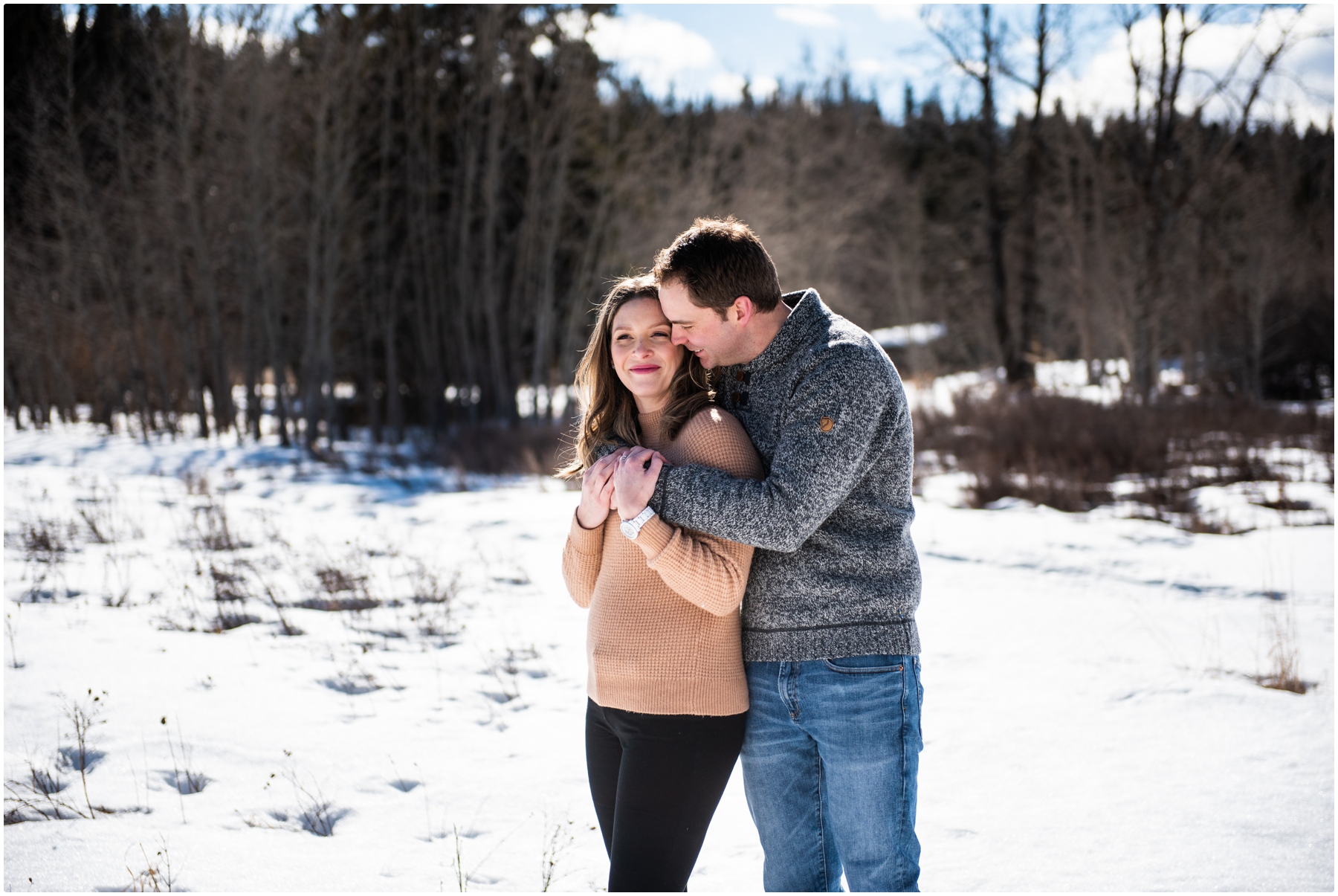Calgary Alberta Winter Couple Photographer