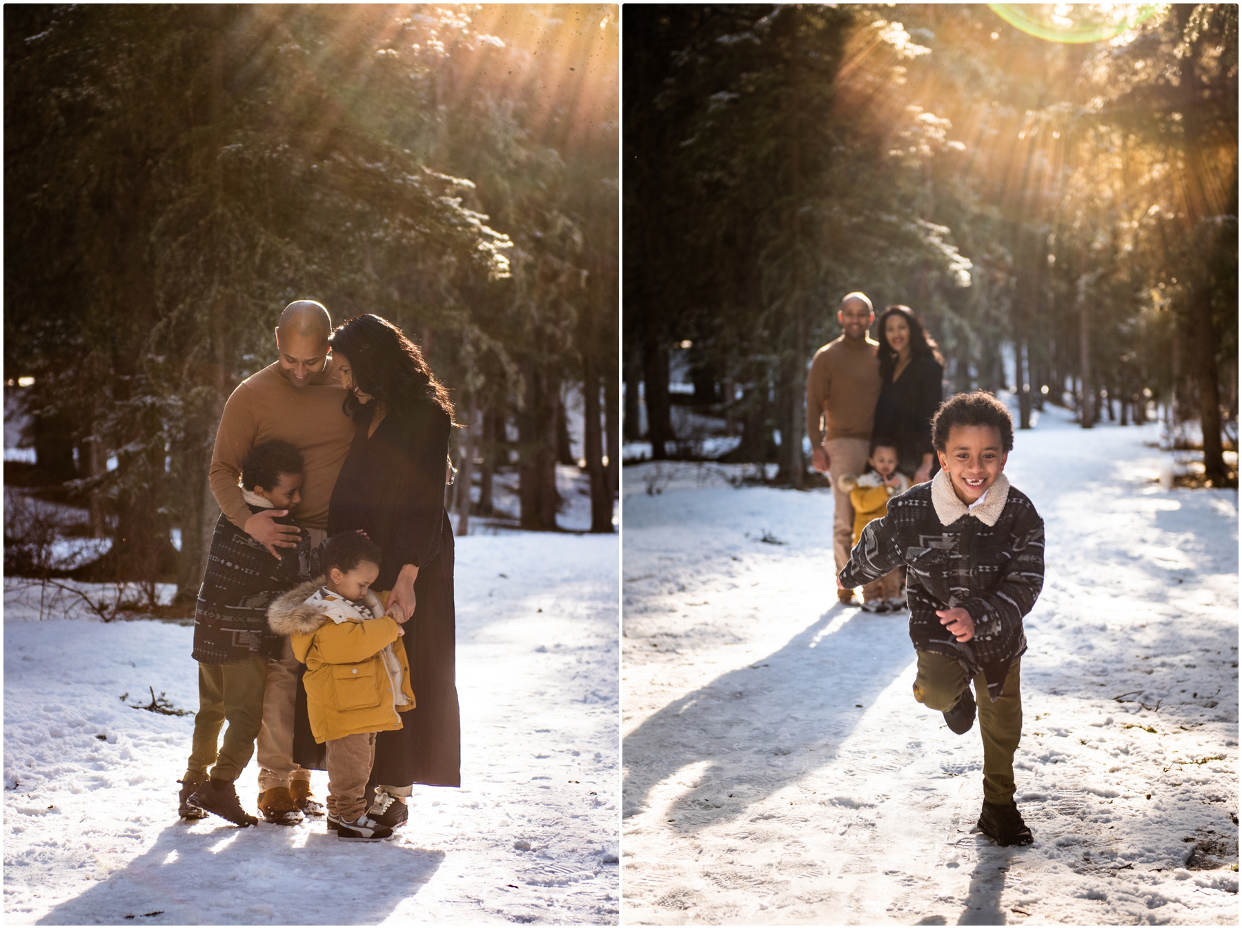 Calgary Forest Winter Family Session