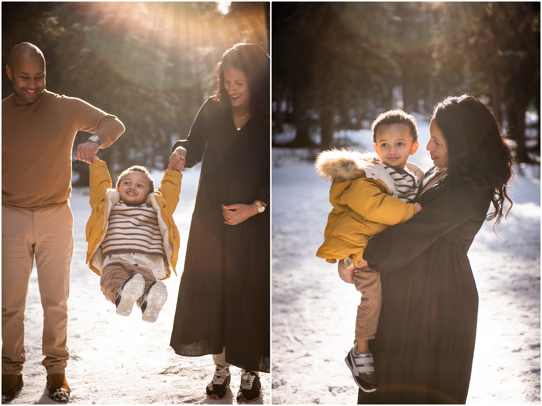 Forest Winter Family Session Calgary