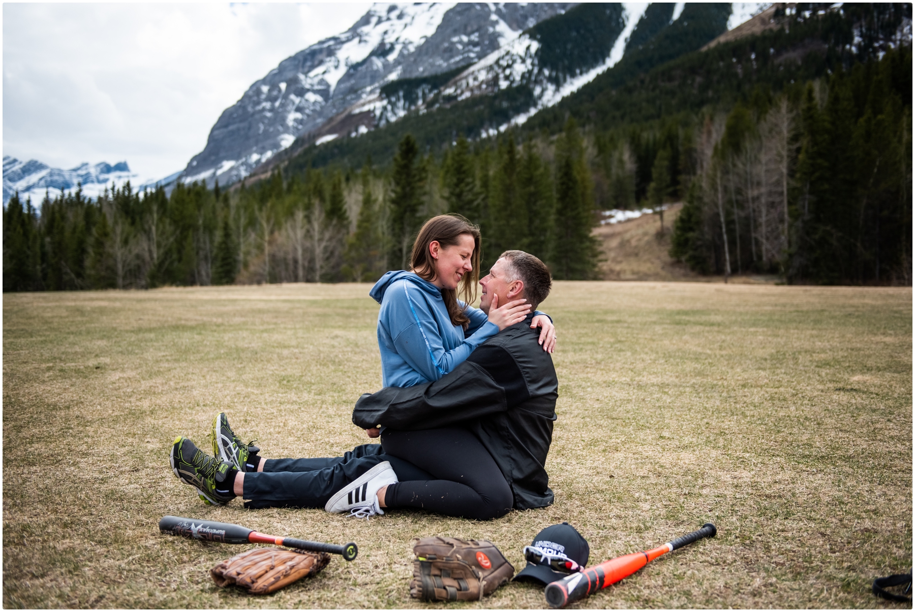 Baseball Engagement Photographers Kananaskis
