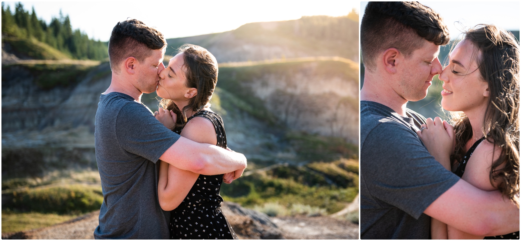 Drumheller Horseshoe Canyon Engagement Photography