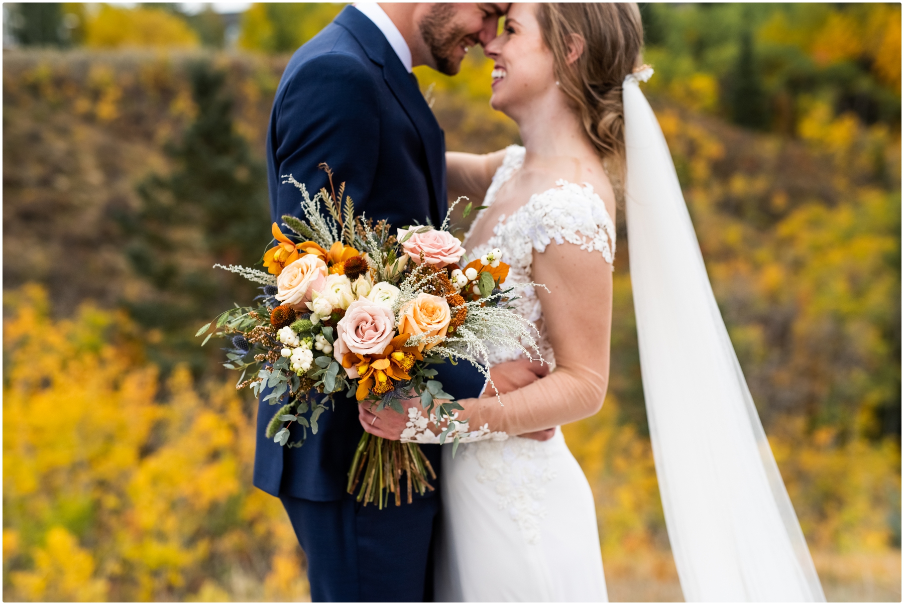 Calgary Autumn Wedding- Bride & Groom Photos