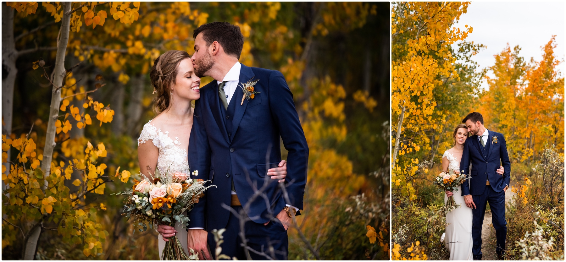 Calgary Autumn Wedding Photography- Bride & Groom