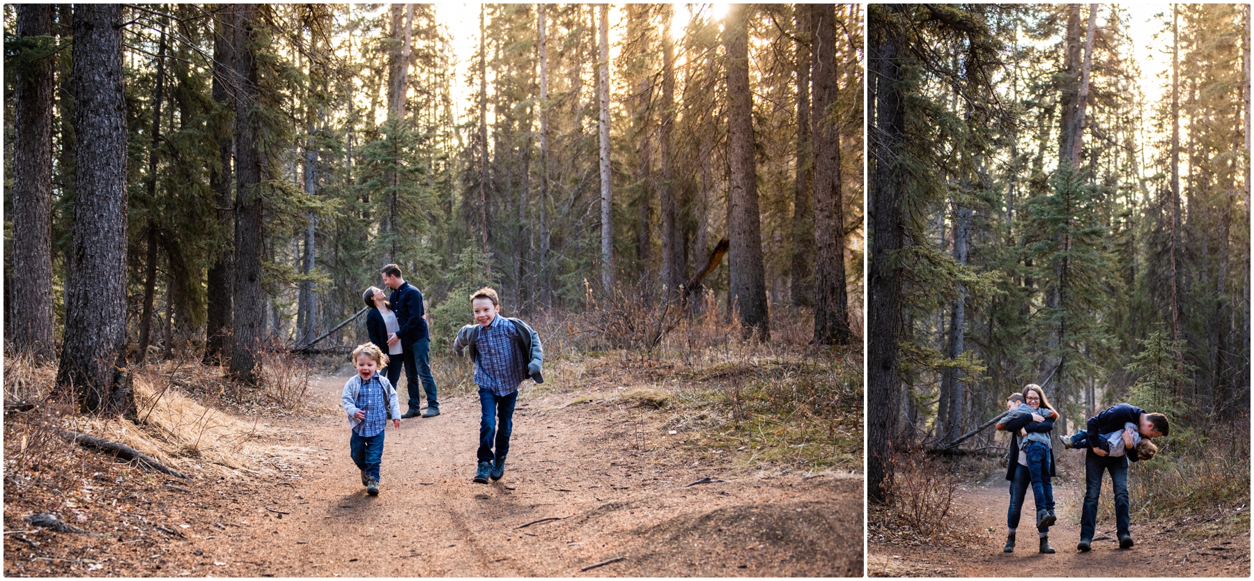 Calgary Winter Forest Family Photography