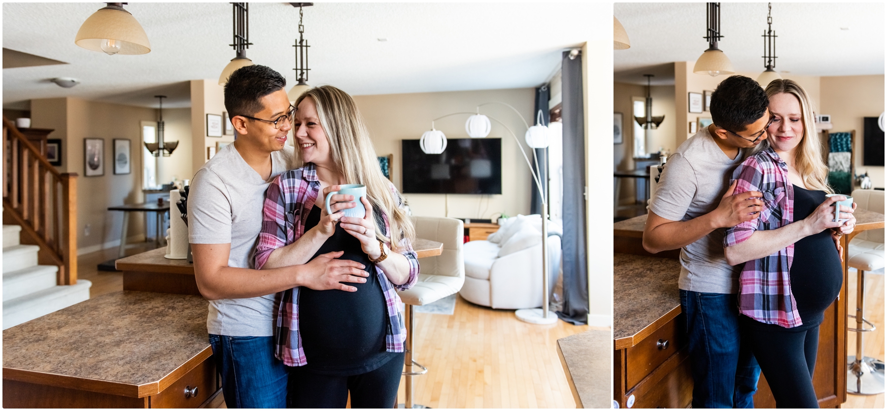 Calgary Cozy At Home Maternity Session