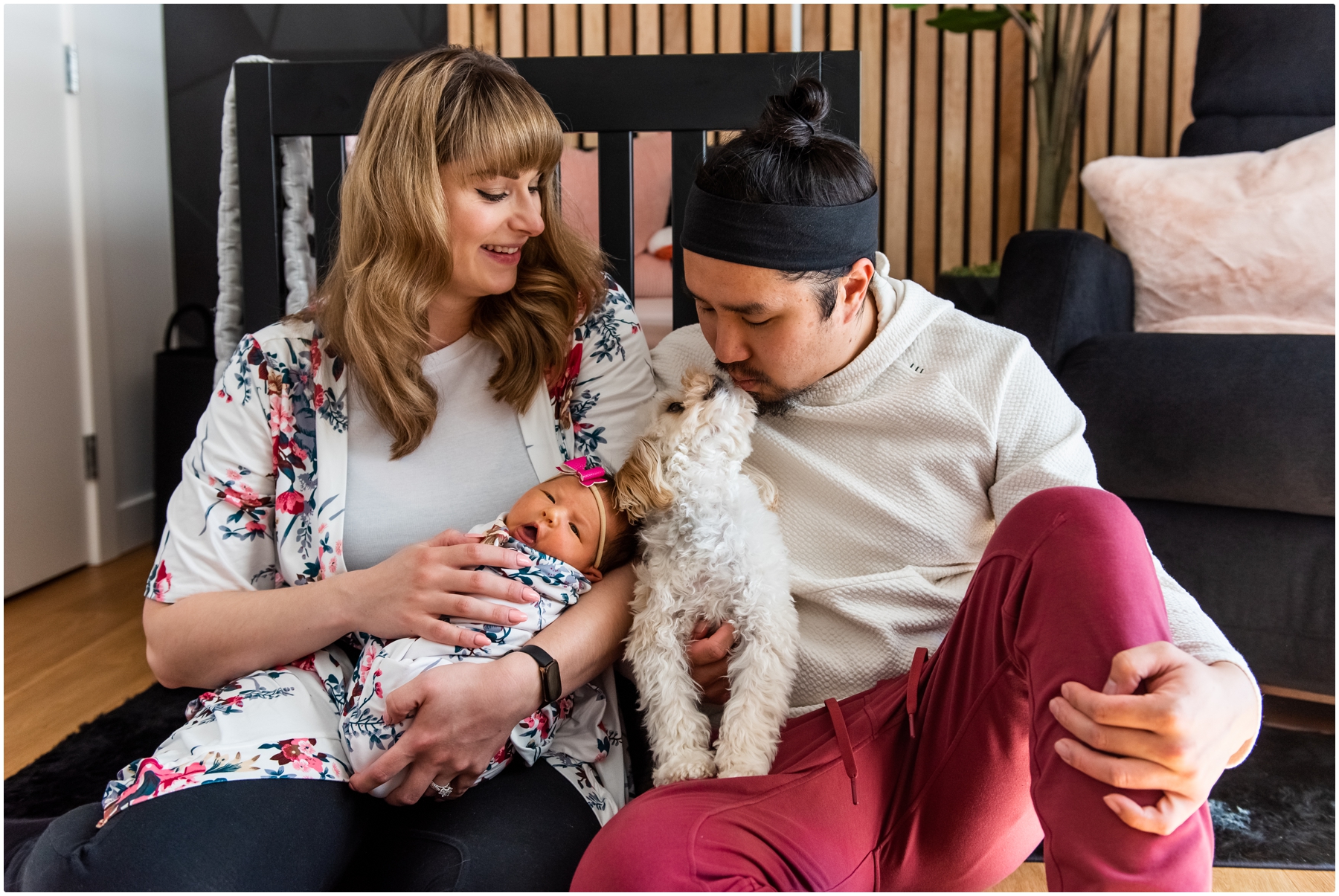 Calgary Newborn Photos With Dog