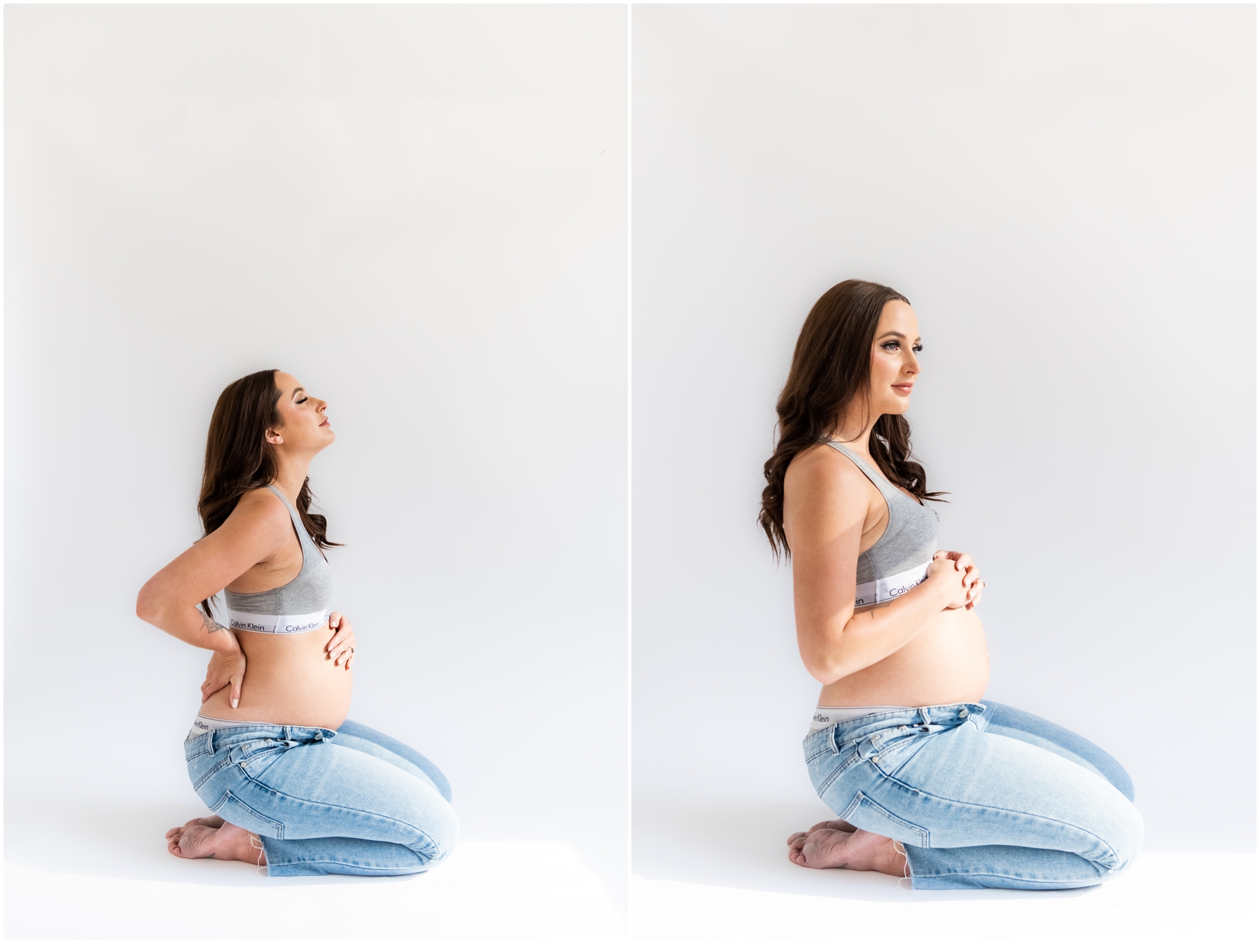 Calgary White Studio Maternity Session