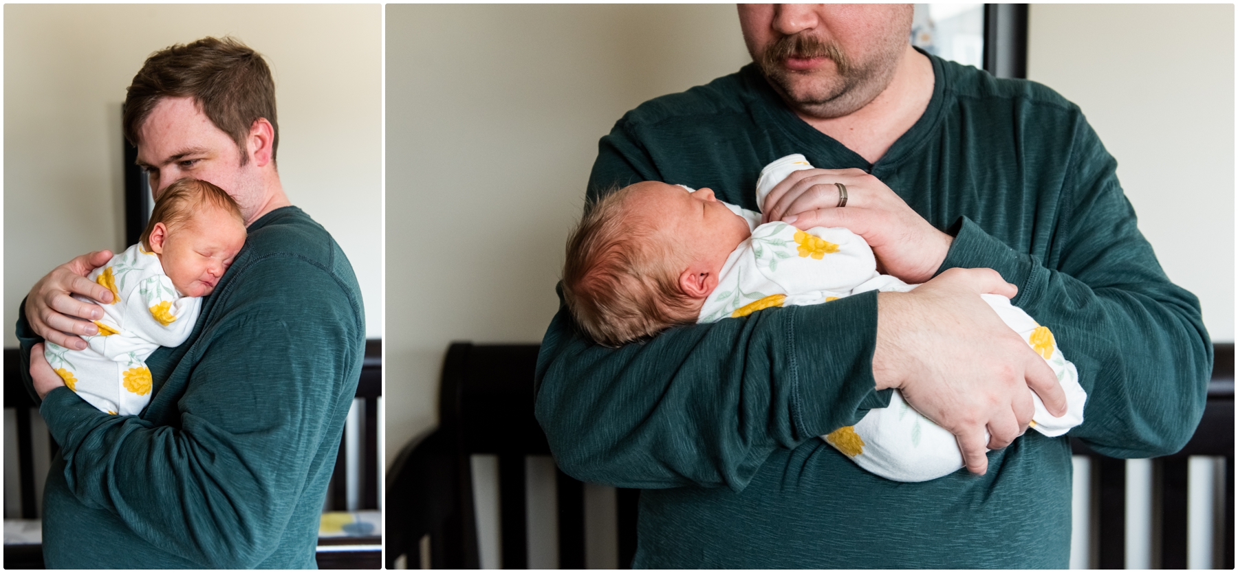 Dad & Daughter Newborn Photos Calgary