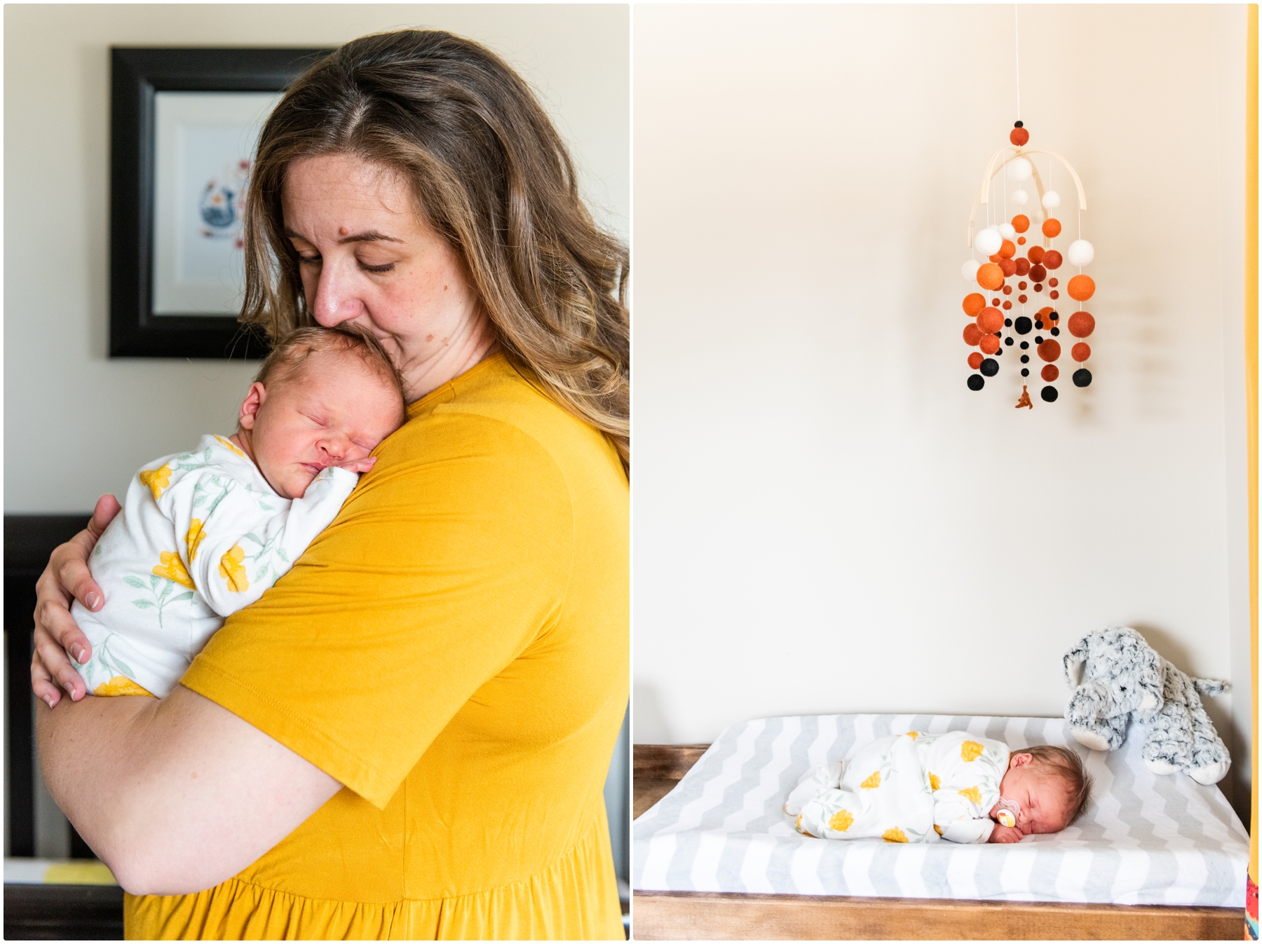 Mom & Daughter Newborn Photos Calgary