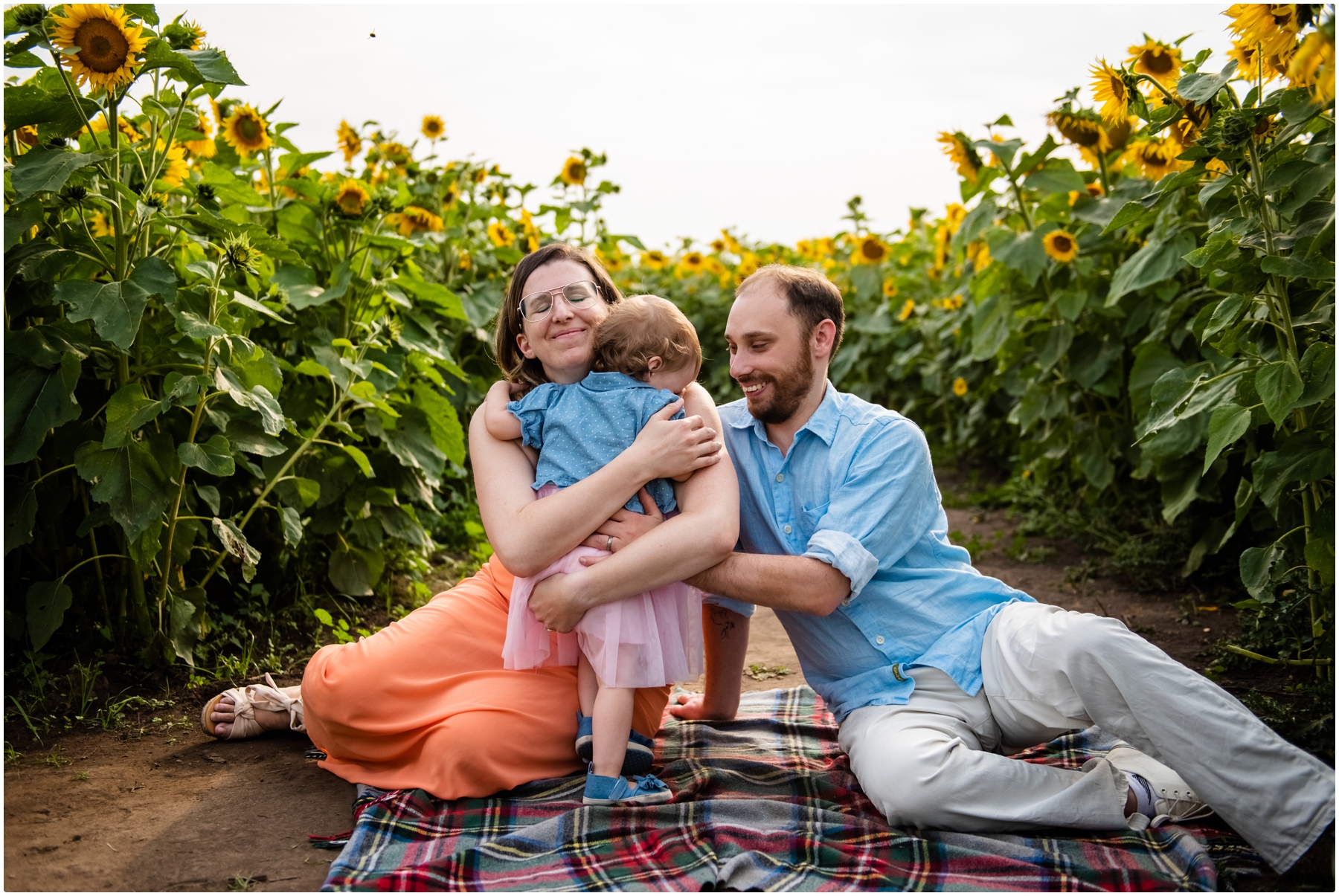 Calgary Sunflower Farm Family Session.