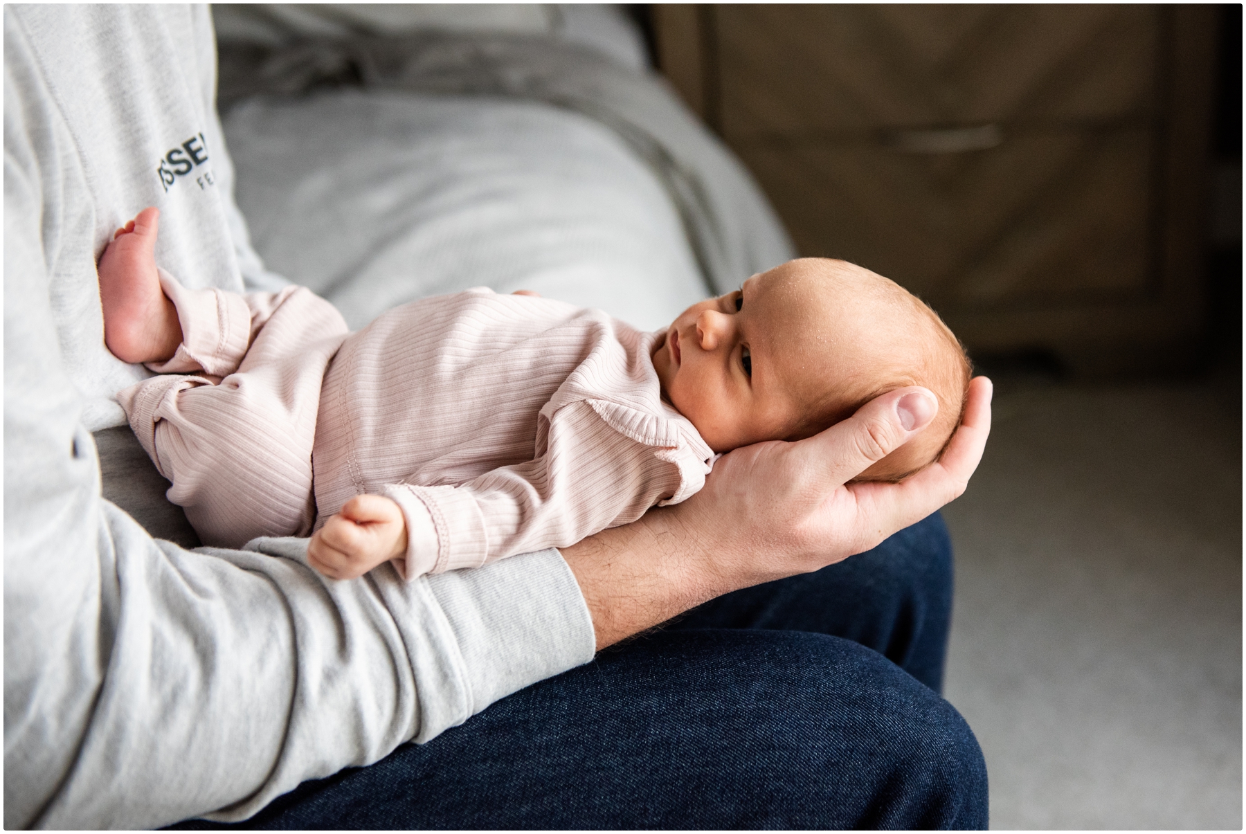 Lifestyle At Home Newborn Photos Calgary
