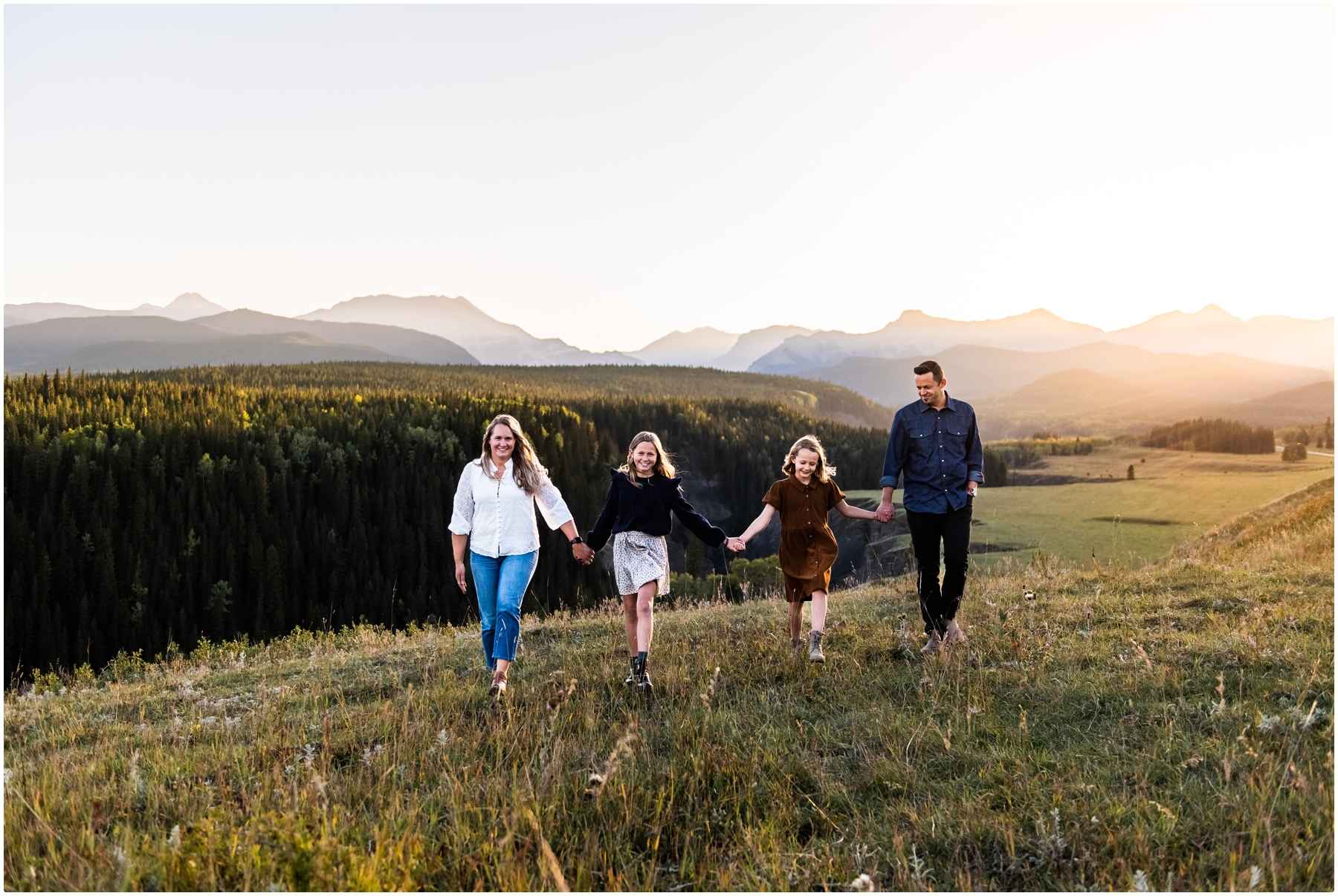 Summer Sunset Family Photos Calgary