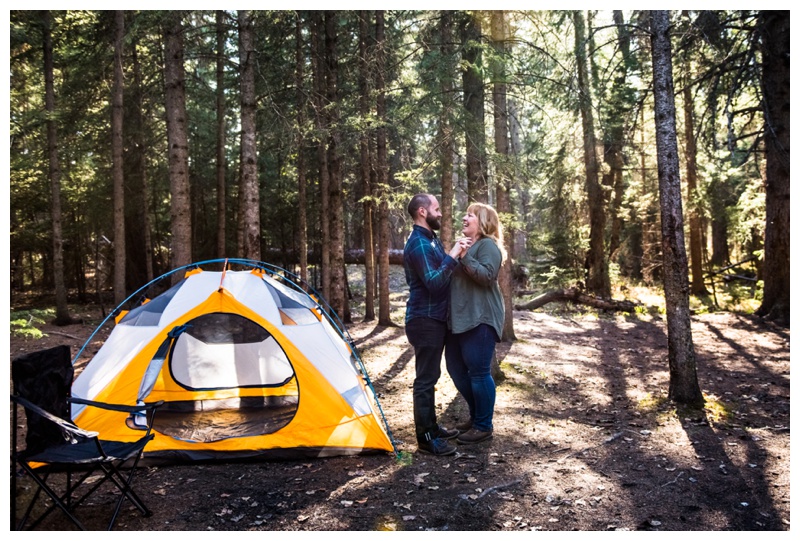 Camping Engagement Photography Canmore