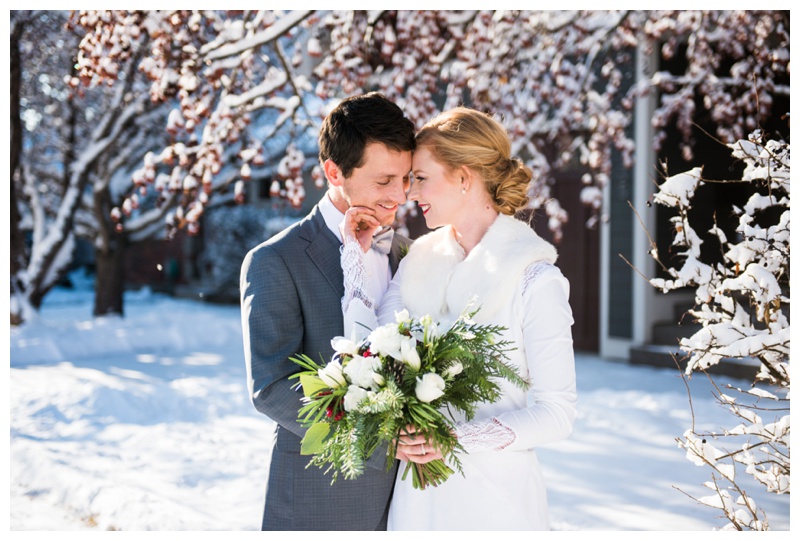 Scandinavian winter wedding Calgary Alberta