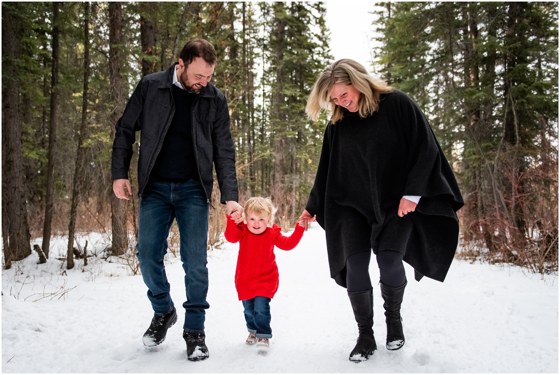 Calgary Winter Forest Family Session