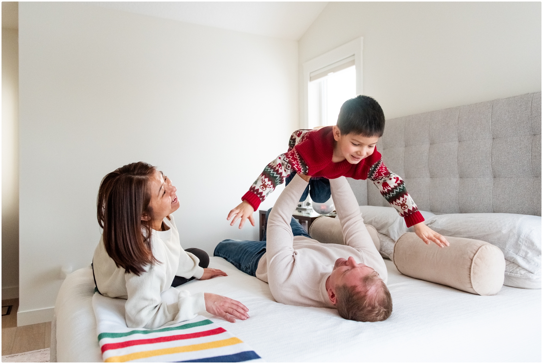 At Home Winter Cochrane Family Photographer