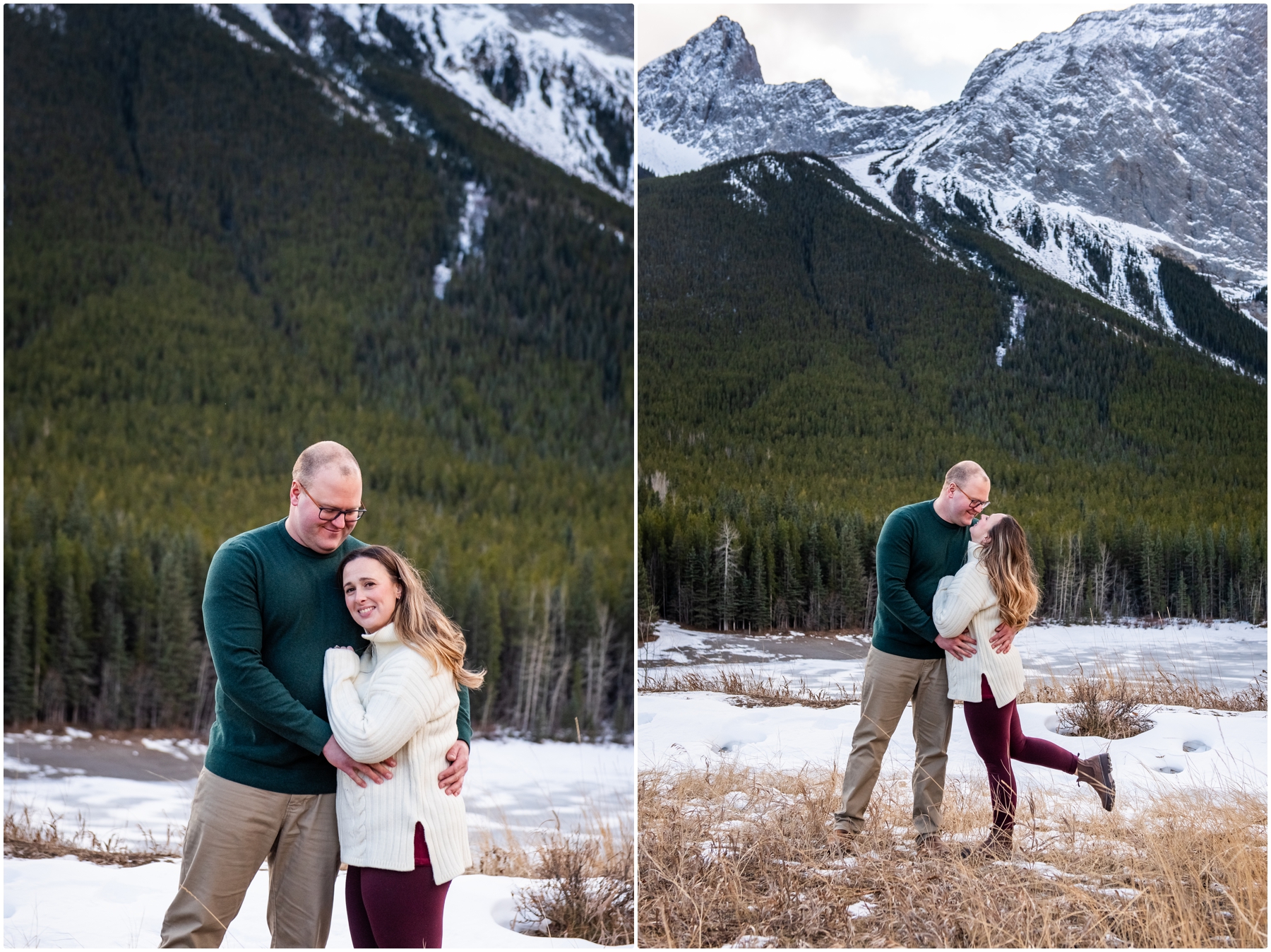 Kananaskis Winter Couple Photographer