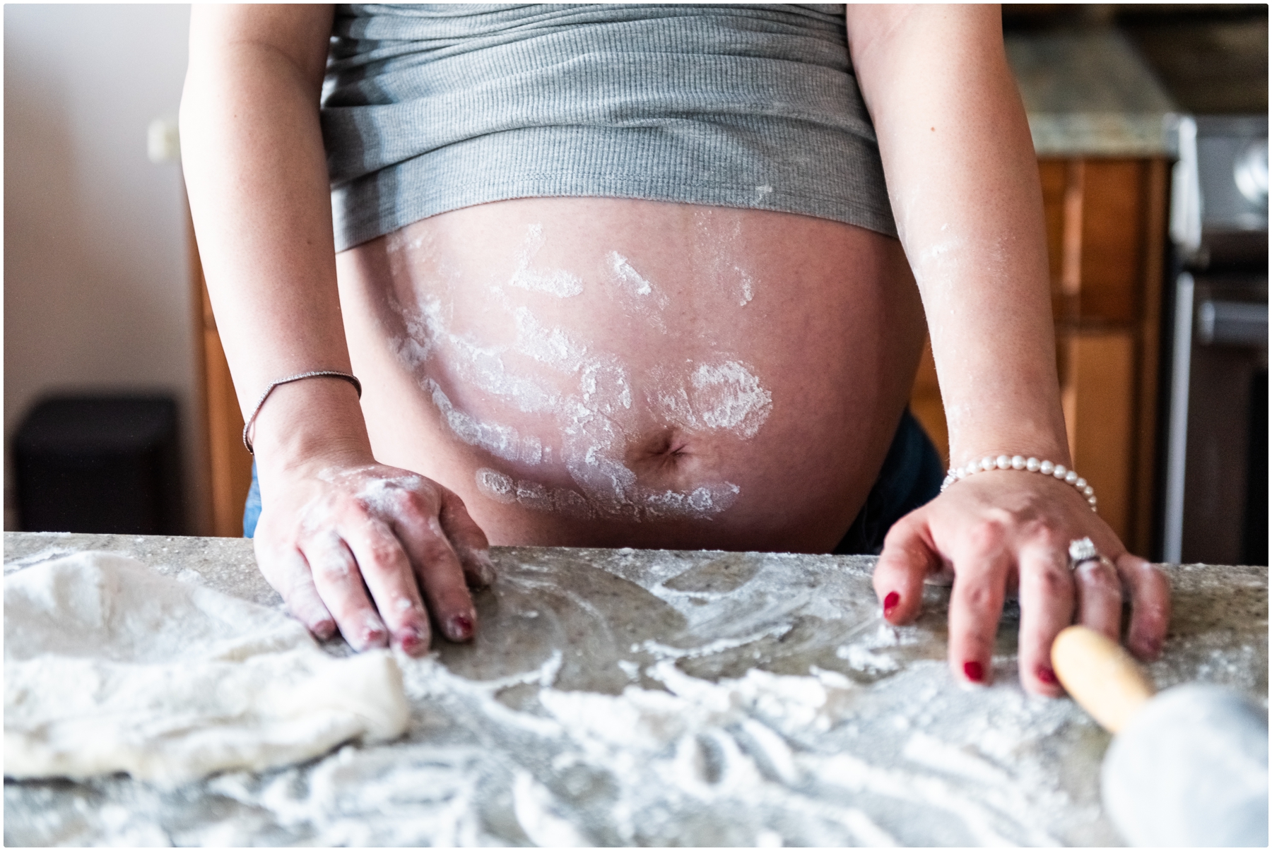 Calgary In Home Baking Maternity Photographer