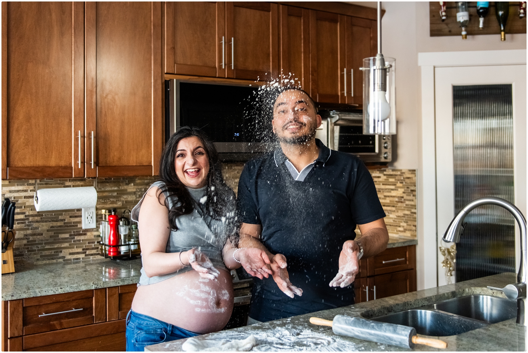 Calgary In Home Baking Maternity Photography