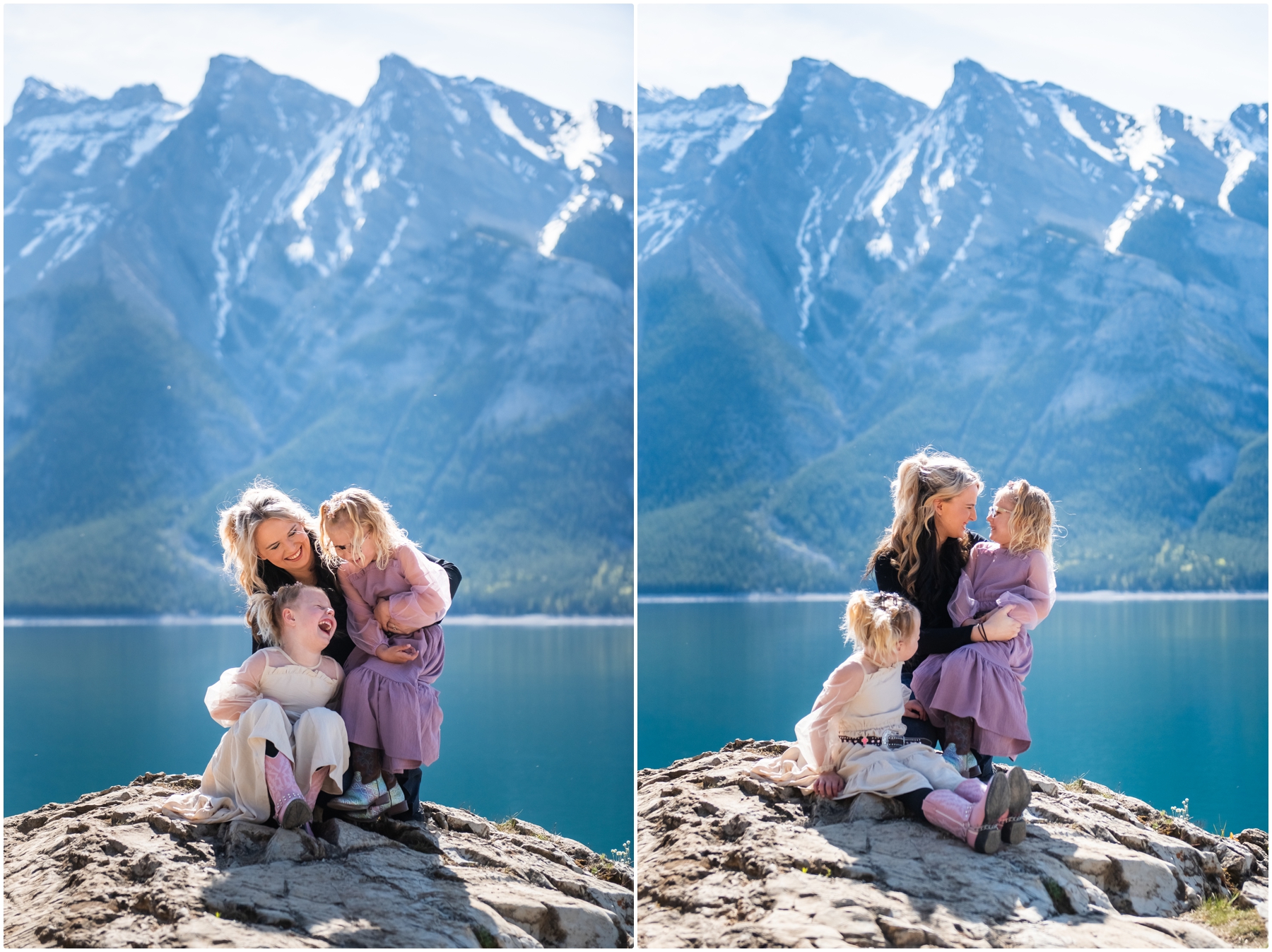 Banff Lake Minniwanka Spring Family Photography