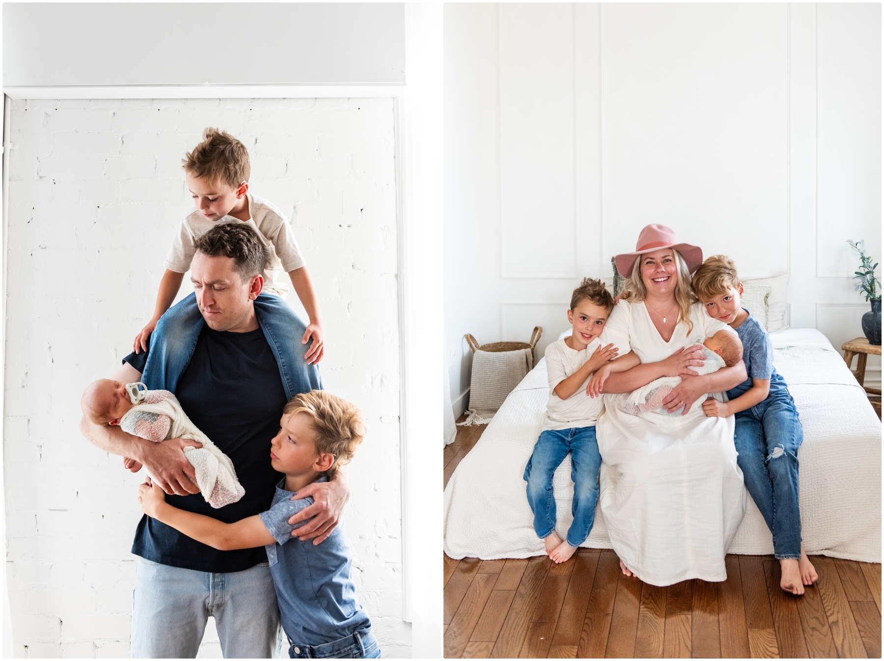 Family Newborn Photography Session Calgary