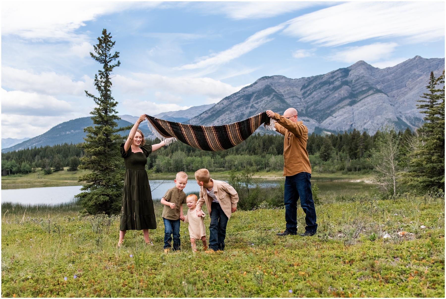 Wild Flower Family Photo Session Kananaskis